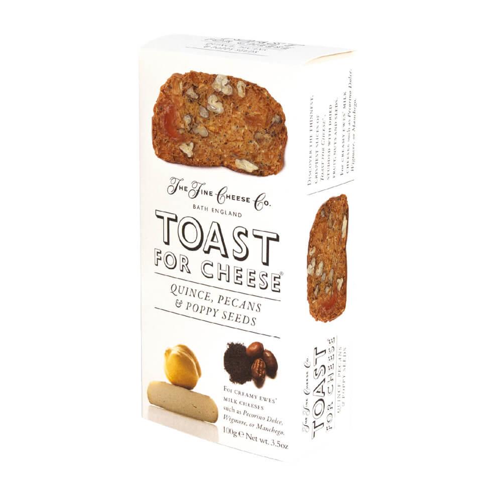 The Fine Cheese Co Quince Pecans and Poppy Seeds Toast Crackers 100g